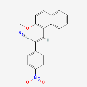 molecular formula C20H14N2O3 B5693940 3-(2-methoxy-1-naphthyl)-2-(4-nitrophenyl)acrylonitrile 