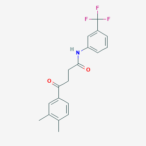 molecular formula C19H18F3NO2 B5693942 4-(3,4-dimethylphenyl)-4-oxo-N-[3-(trifluoromethyl)phenyl]butanamide 