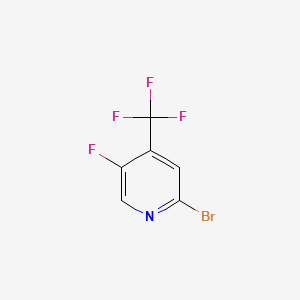 molecular formula C6H2BrF4N B569395 2-溴-5-氟-4-(三氟甲基)吡啶 CAS No. 1156542-30-1