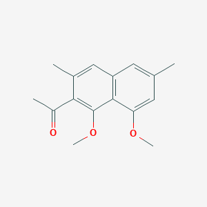 molecular formula C16H18O3 B5693967 1-(1,8-dimethoxy-3,6-dimethyl-2-naphthyl)ethanone 