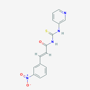 molecular formula C15H12N4O3S B5693977 3-(3-nitrophenyl)-N-[(3-pyridinylamino)carbonothioyl]acrylamide 