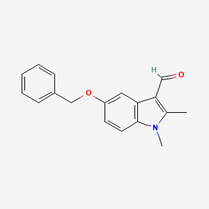molecular formula C18H17NO2 B5693993 5-(benzyloxy)-1,2-dimethyl-1H-indole-3-carbaldehyde 