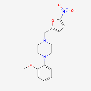 molecular formula C16H19N3O4 B5693995 1-(2-methoxyphenyl)-4-[(5-nitro-2-furyl)methyl]piperazine 