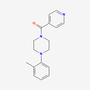 molecular formula C17H19N3O B5694001 1-isonicotinoyl-4-(2-methylphenyl)piperazine 