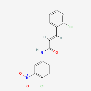 molecular formula C15H10Cl2N2O3 B5694002 N-(4-chloro-3-nitrophenyl)-3-(2-chlorophenyl)acrylamide 