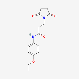 molecular formula C15H18N2O4 B5694005 3-(2,5-dioxo-1-pyrrolidinyl)-N-(4-ethoxyphenyl)propanamide 