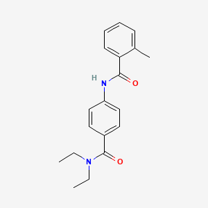 molecular formula C19H22N2O2 B5694010 N-{4-[(diethylamino)carbonyl]phenyl}-2-methylbenzamide 