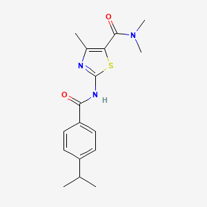 2-[(4-isopropylbenzoyl)amino]-N,N,4-trimethyl-1,3-thiazole-5-carboxamide