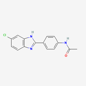N-[4-(6-chloro-1H-benzimidazol-2-yl)phenyl]acetamide