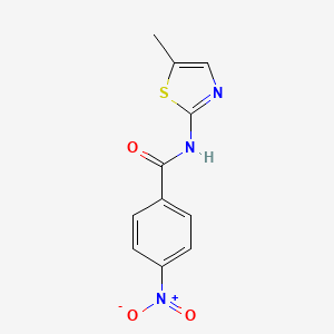 molecular formula C11H9N3O3S B5694054 N-(5-methyl-1,3-thiazol-2-yl)-4-nitrobenzamide 