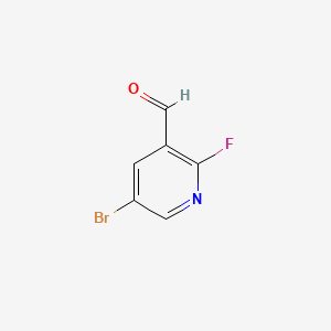 molecular formula C6H3BrFNO B569406 5-Bromo-2-fluoropyridine-3-carboxaldehyde CAS No. 875781-15-0
