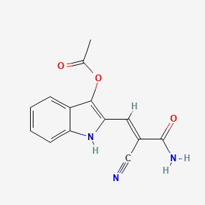 molecular formula C14H11N3O3 B5694064 2-(3-amino-2-cyano-3-oxo-1-propen-1-yl)-1H-indol-3-yl acetate 