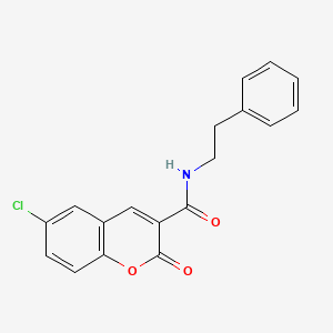 molecular formula C18H14ClNO3 B5694067 6-chloro-2-oxo-N-(2-phenylethyl)-2H-chromene-3-carboxamide 