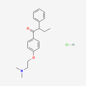 molecular formula C20H26ClNO2 B569407 1-[4-[2-(Dimethylamino)ethoxy]phenyl]-2-phenylbutan-1-one;hydrochloride CAS No. 94911-67-8