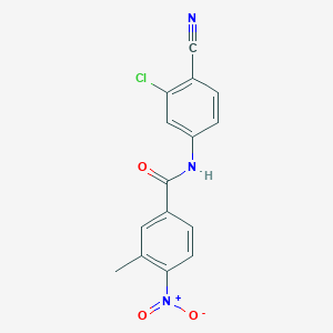 molecular formula C15H10ClN3O3 B5694073 N-(3-chloro-4-cyanophenyl)-3-methyl-4-nitrobenzamide 