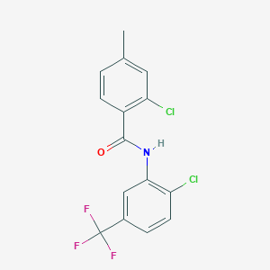 2-chloro-N-[2-chloro-5-(trifluoromethyl)phenyl]-4-methylbenzamide