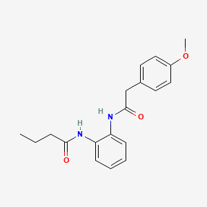 molecular formula C19H22N2O3 B5694090 N-(2-{[2-(4-methoxyphenyl)acetyl]amino}phenyl)butanamide 