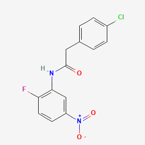molecular formula C14H10ClFN2O3 B5694092 2-(4-chlorophenyl)-N-(2-fluoro-5-nitrophenyl)acetamide CAS No. 6352-58-5