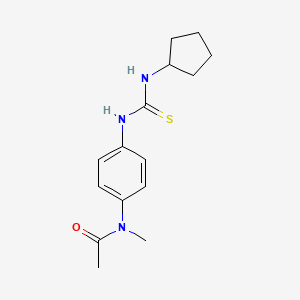 molecular formula C15H21N3OS B5694106 N-(4-{[(cyclopentylamino)carbonothioyl]amino}phenyl)-N-methylacetamide 