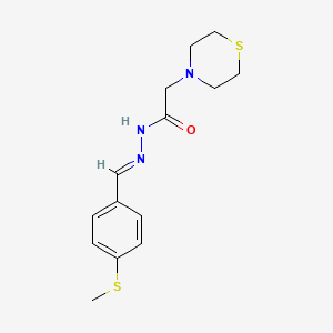 molecular formula C14H19N3OS2 B5694118 N'-[4-(methylthio)benzylidene]-2-(4-thiomorpholinyl)acetohydrazide 