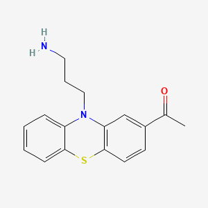 molecular formula C17H18N2OS B569412 1-[10-(3-Aminopropyl)phenothiazin-2-yl]ethanone CAS No. 859045-33-3