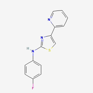 molecular formula C14H10FN3S B5694122 N-(4-fluorophenyl)-4-(2-pyridinyl)-1,3-thiazol-2-amine 