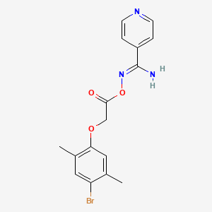 N'-{[2-(4-bromo-2,5-dimethylphenoxy)acetyl]oxy}-4-pyridinecarboximidamide