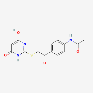 molecular formula C14H13N3O4S B5694149 N-(4-{2-[(4,6-dihydroxy-2-pyrimidinyl)thio]acetyl}phenyl)acetamide 