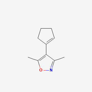 molecular formula C10H13NO B569416 4-(Cyclopent-1-en-1-yl)-3,5-dimethylisoxazole CAS No. 123371-93-7