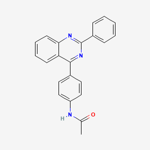 molecular formula C22H17N3O B5694160 N-[4-(2-phenyl-4-quinazolinyl)phenyl]acetamide 