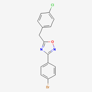 molecular formula C15H10BrClN2O B5694174 3-(4-bromophenyl)-5-(4-chlorobenzyl)-1,2,4-oxadiazole 