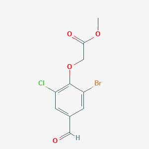 molecular formula C10H8BrClO4 B5694175 methyl (2-bromo-6-chloro-4-formylphenoxy)acetate 