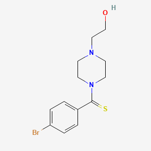 molecular formula C13H17BrN2OS B5694198 2-{4-[(4-bromophenyl)carbonothioyl]-1-piperazinyl}ethanol 