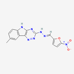 molecular formula C15H11N7O3 B5694210 5-nitro-2-furaldehyde (8-methyl-5H-[1,2,4]triazino[5,6-b]indol-3-yl)hydrazone 
