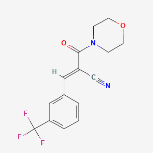 molecular formula C15H13F3N2O2 B5694216 2-(4-morpholinylcarbonyl)-3-[3-(trifluoromethyl)phenyl]acrylonitrile 
