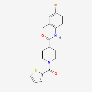 molecular formula C18H19BrN2O2S B5694221 N-(4-bromo-2-methylphenyl)-1-(2-thienylcarbonyl)-4-piperidinecarboxamide 