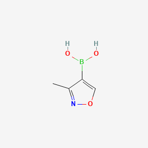 molecular formula C4H6BNO3 B569423 (3-Methyl-1,2-oxazol-4-yl)boronic acid CAS No. 1224884-06-3