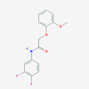 molecular formula C15H13F2NO3 B5694245 N-(3,4-difluorophenyl)-2-(2-methoxyphenoxy)acetamide 