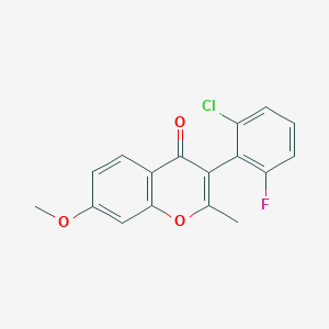 molecular formula C17H12ClFO3 B5694270 3-(2-chloro-6-fluorophenyl)-7-methoxy-2-methyl-4H-chromen-4-one 