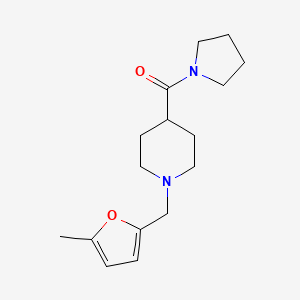 molecular formula C16H24N2O2 B5694278 1-[(5-methyl-2-furyl)methyl]-4-(1-pyrrolidinylcarbonyl)piperidine 