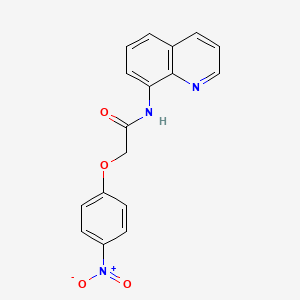 molecular formula C17H13N3O4 B5694282 2-(4-nitrophenoxy)-N-8-quinolinylacetamide 