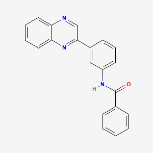 N-[3-(2-quinoxalinyl)phenyl]benzamide
