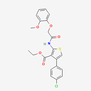 ethyl 4-(4-chlorophenyl)-2-{[(2-methoxyphenoxy)acetyl]amino}-3-thiophenecarboxylate