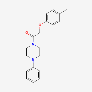 molecular formula C19H22N2O2 B5694330 1-[(4-methylphenoxy)acetyl]-4-phenylpiperazine 