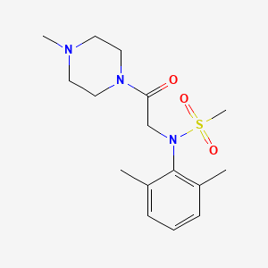 molecular formula C16H25N3O3S B5694333 N-(2,6-dimethylphenyl)-N-[2-(4-methyl-1-piperazinyl)-2-oxoethyl]methanesulfonamide 