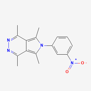 molecular formula C16H16N4O2 B5694341 1,4,5,7-tetramethyl-6-(3-nitrophenyl)-6H-pyrrolo[3,4-d]pyridazine 