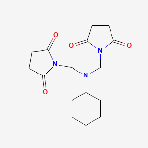 molecular formula C16H23N3O4 B5694352 1,1'-[(cyclohexylimino)bis(methylene)]di(2,5-pyrrolidinedione) 