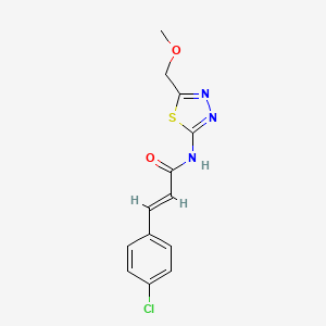 molecular formula C13H12ClN3O2S B5694353 3-(4-chlorophenyl)-N-[5-(methoxymethyl)-1,3,4-thiadiazol-2-yl]acrylamide 