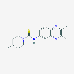 molecular formula C17H22N4S B5694362 N-(2,3-dimethyl-6-quinoxalinyl)-4-methyl-1-piperidinecarbothioamide 