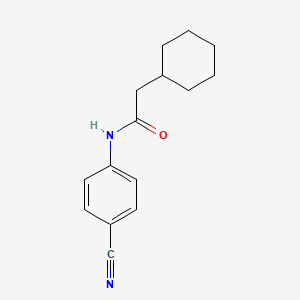 molecular formula C15H18N2O B5694366 N-(4-cyanophenyl)-2-cyclohexylacetamide 
